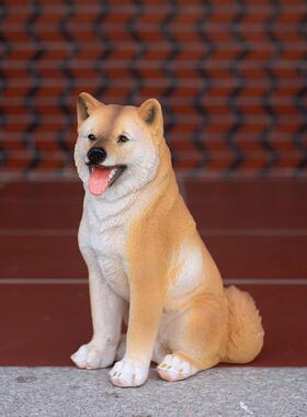 模拟狗柴犬地板装饰品花园景观庭院装饰动物装饰品八哥金毛犬模型