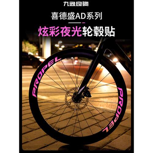 适用于喜得盛Ad350 Ad300改装配件轮毂装饰贴纸反光激光轮组涂装
