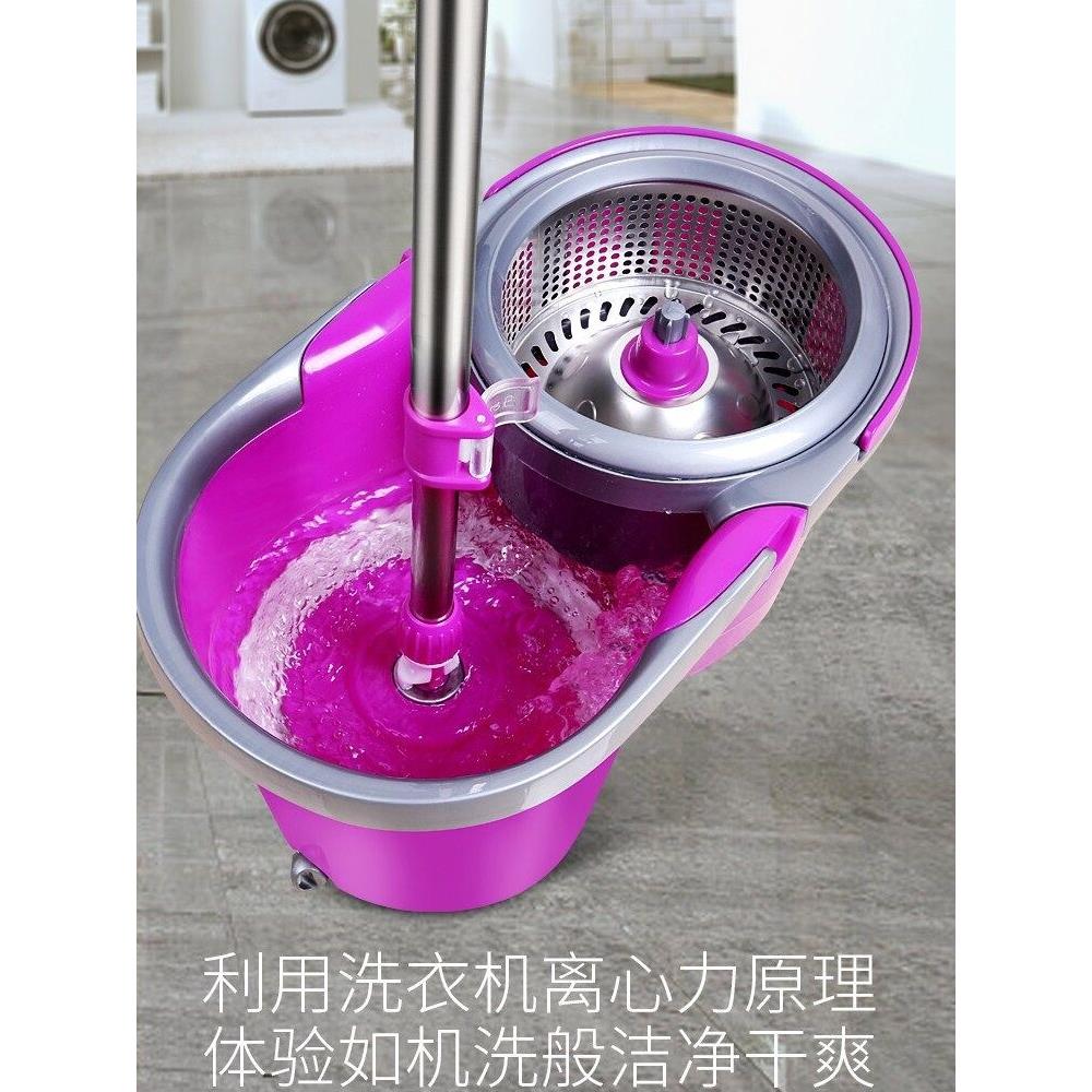 美丽雅旋转拖把家用免手洗墩布桶双驱动甩水拖把干湿两用拖布桶