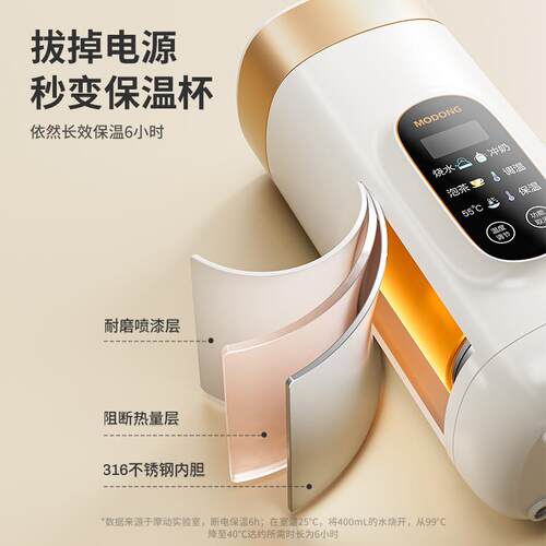摩动车载烧水杯2025新款12v24v电热水壶车家两用烧开水车用热水器