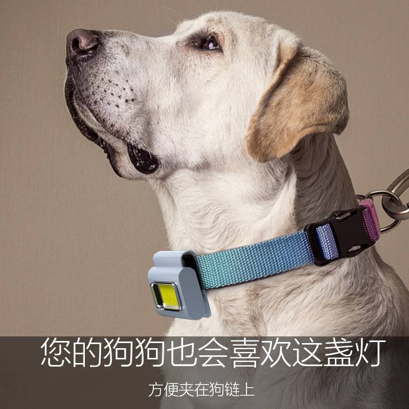 新款LED多功能带磁吸充电灯衣夹跑步灯硅胶夜钓强光头灯应急强光