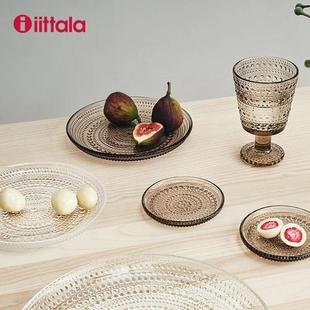 芬兰iittala伊塔拉露珠玻璃盘子小吃碟水果盘沙拉碗家用餐具套装
