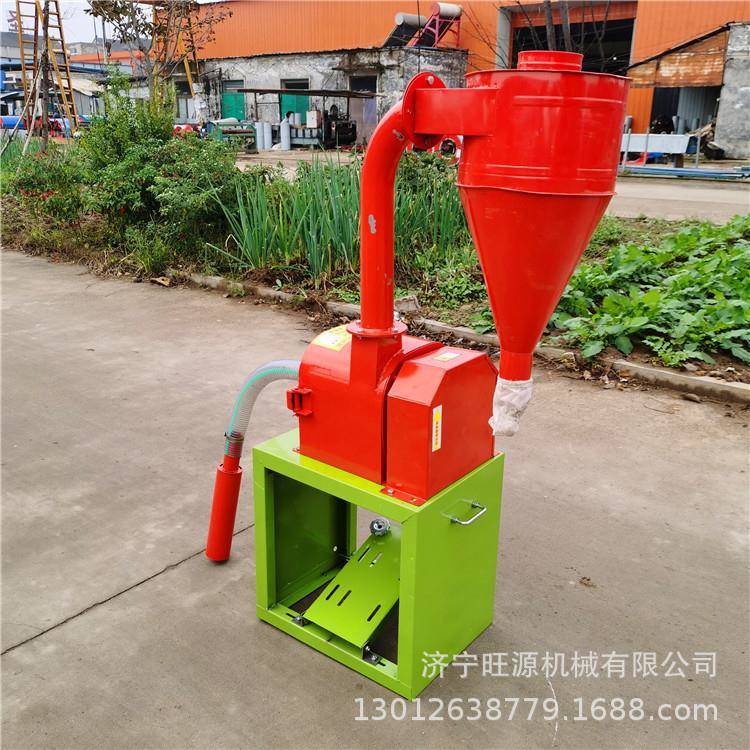 齿爪式玉米自吸式粉碎机除尘饲料粉碎机视频五谷杂粮磨粉机