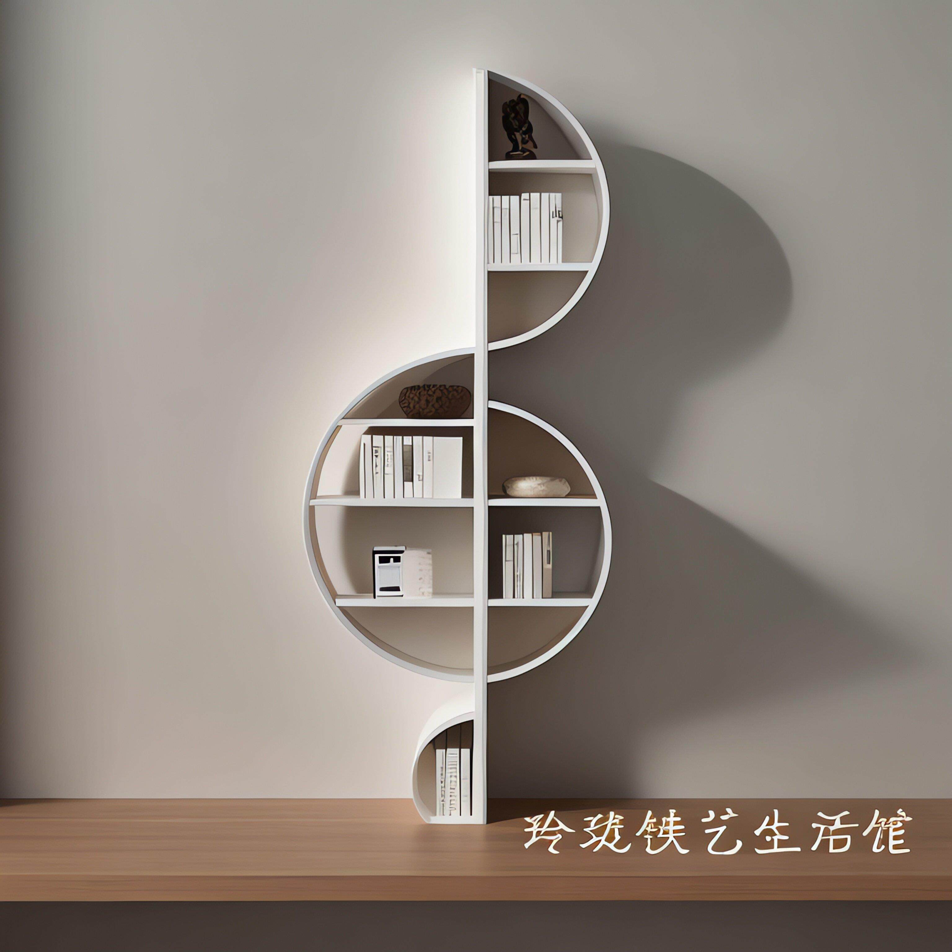 新品铁艺音符壁挂置物架创意墙上隔板客厅背景墙格子卧室书架简约