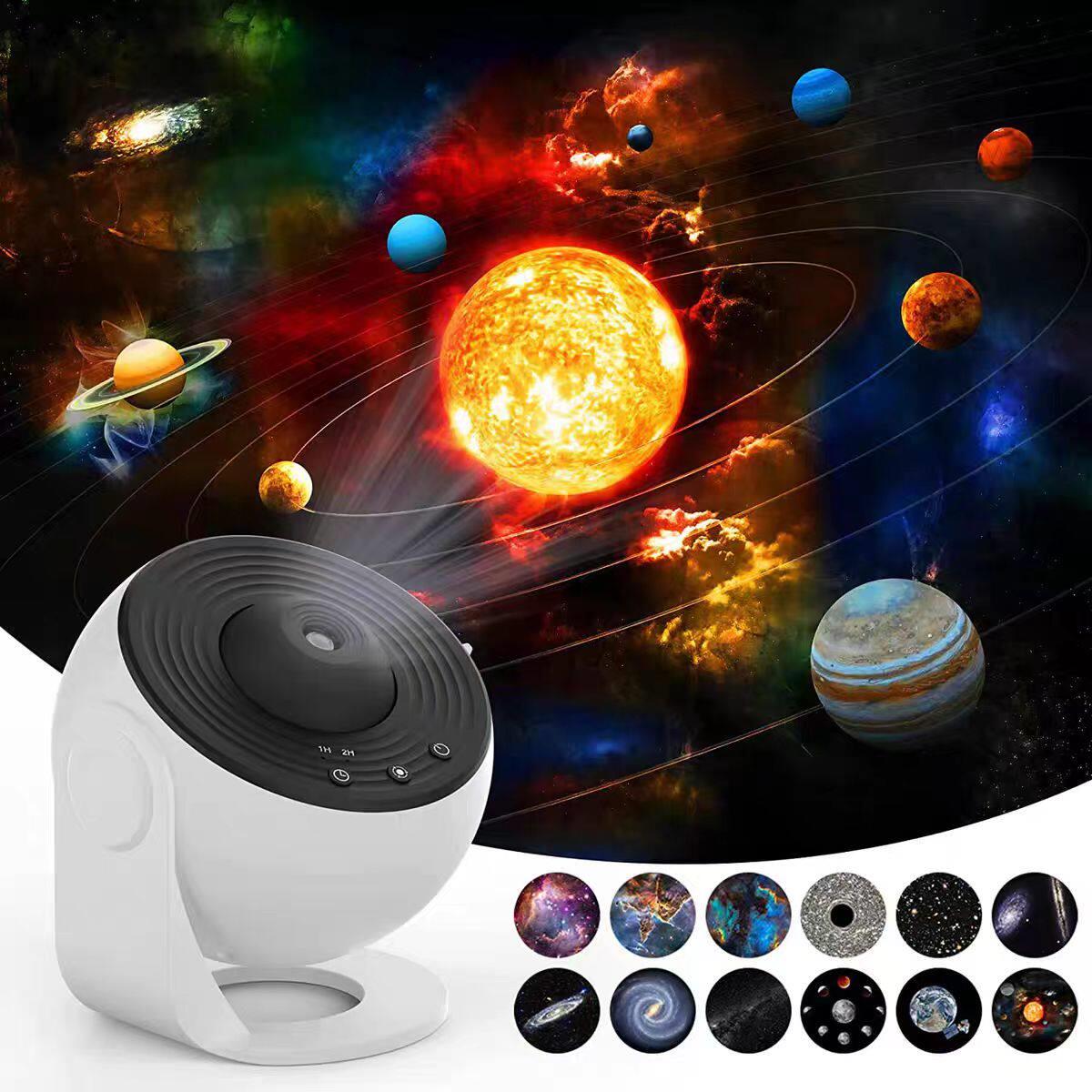 跨境新款地球仪银河投影灯高清满天星卧室星空灯氛围灯蓝牙小夜灯
