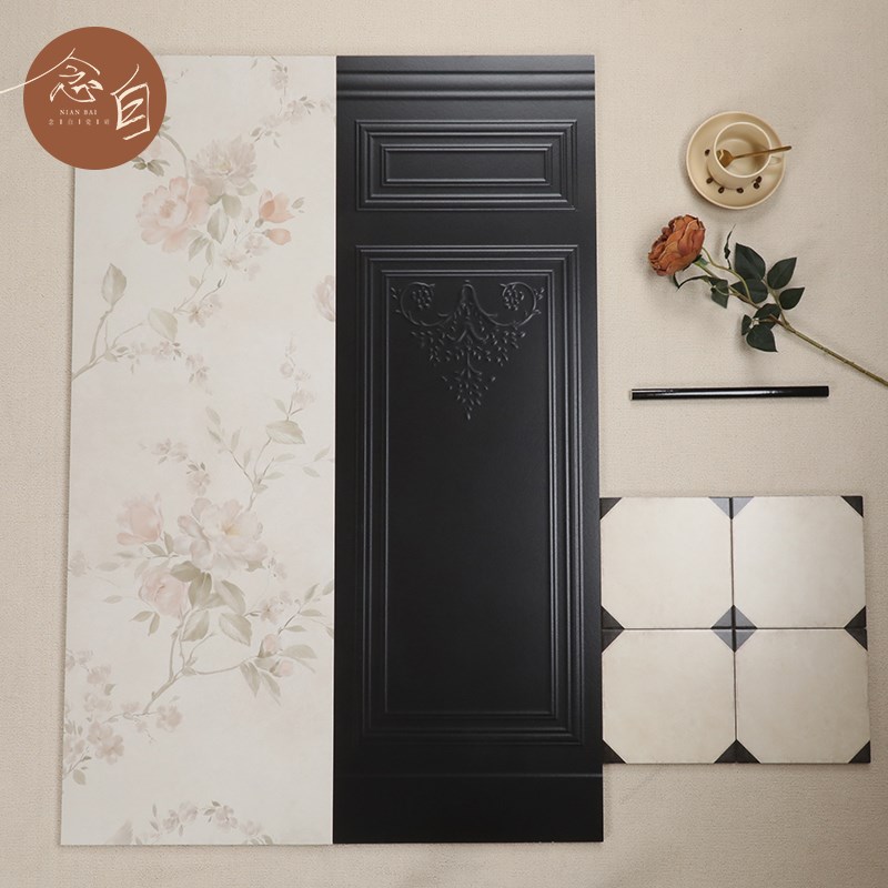 法式瓷砖仿壁纸玫瑰花砖复古地砖中古风卫生间厨房浴室厕所墙面砖