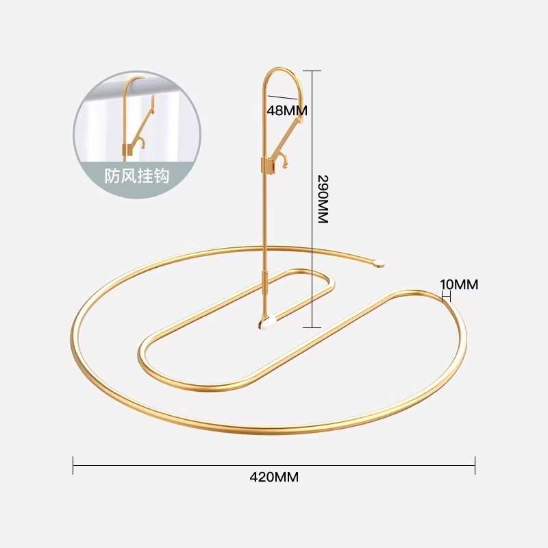 圆形晒阳台晾衣架晒被子多功能螺旋式挂衣架旋转床单被套衣家用