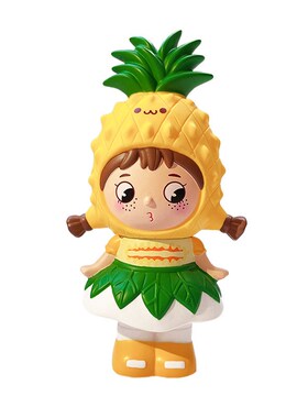 卡通水果美少女存钱罐卡通大容量存取可存可取创意家居桌面摆件