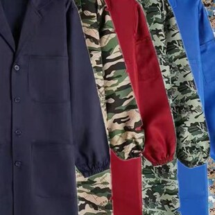 干活罩衣长袖 冬天加绒耐脏 大褂搬运男女士劳保工作服围裙大挂长衫