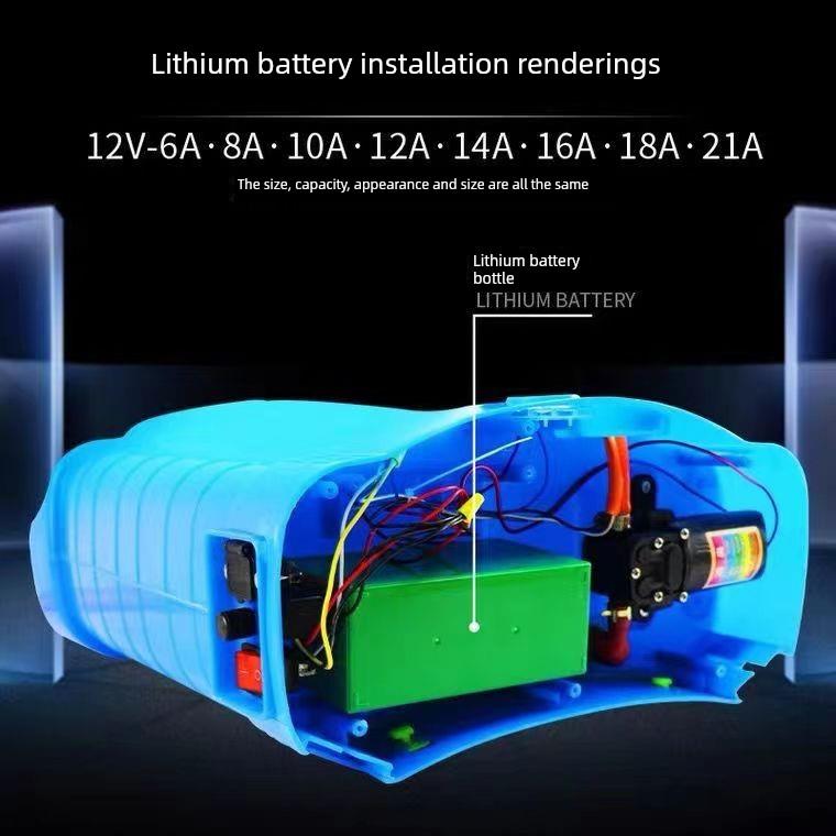 电动喷雾器锂电池12V8ah电瓶背负式打药机配件专用大容量电池包邮