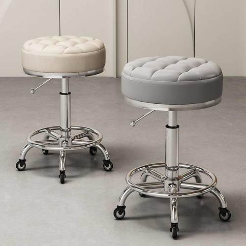 美容凳子滑轮吧台椅美容院椅子大工凳升降旋转美甲美发店剪发凳