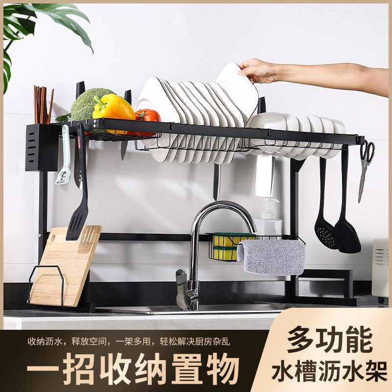 厨房水槽置物架台面碗盘收纳架多功能洗碗架水池碗碟架家用沥水架