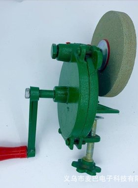 IMPA 614603 150*25mm手摇磨轮 精密铸铁5寸绿色手摇砂轮机