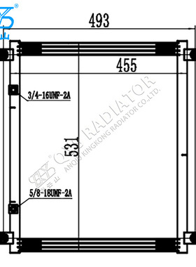 【青云山散热器】适配JCB 332/E9000空调冷凝器用于工程机械配件