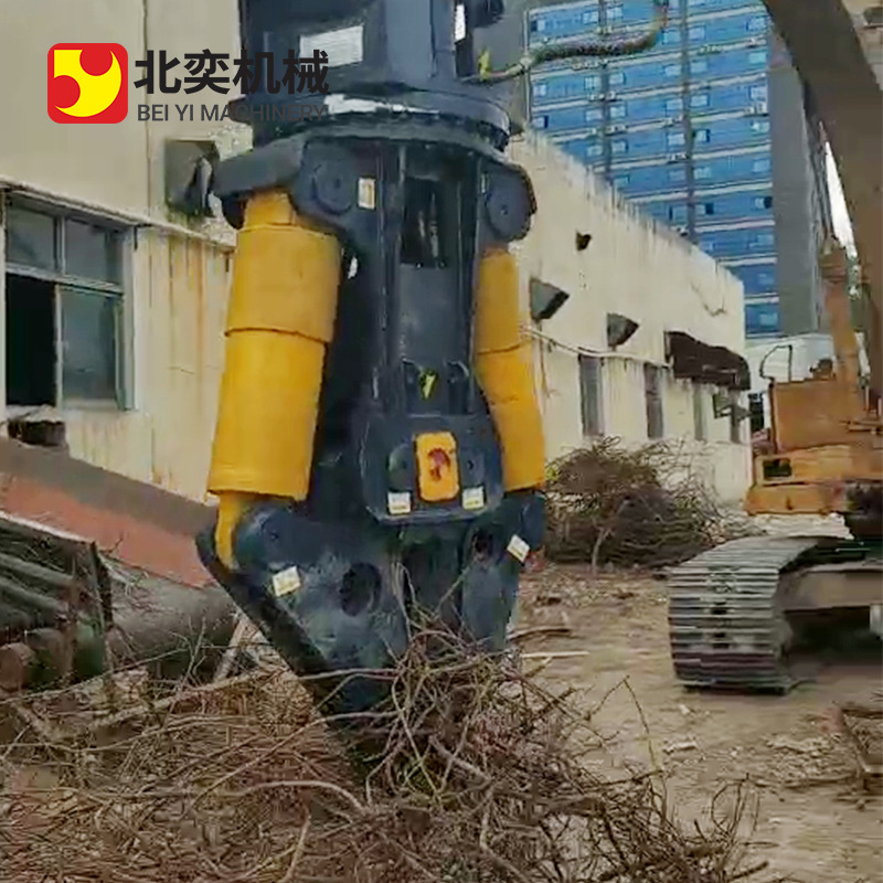 化工厂钢结构钢管拆解 钢棚拆除液压双缸大力剪