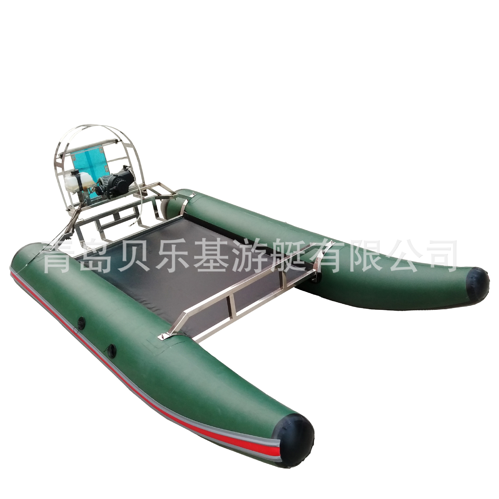 RF240充气双体船路亚钓鱼船硬底加厚PVC皮划艇冲锋舟厂家直营