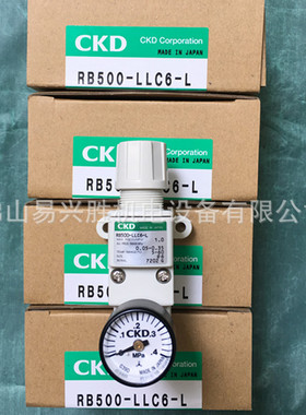 原装现货CKD减压阀RB500-LLC6-L 带压力表带弯管接头小型减压阀
