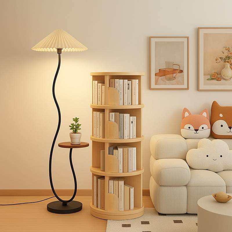 实木旋转书架客厅转角柜立式落地置物架圆形儿童绘本架360度书柜,住宅家具,旋转书架,淘宝优惠券,粉丝福利购,淘宝优惠卷