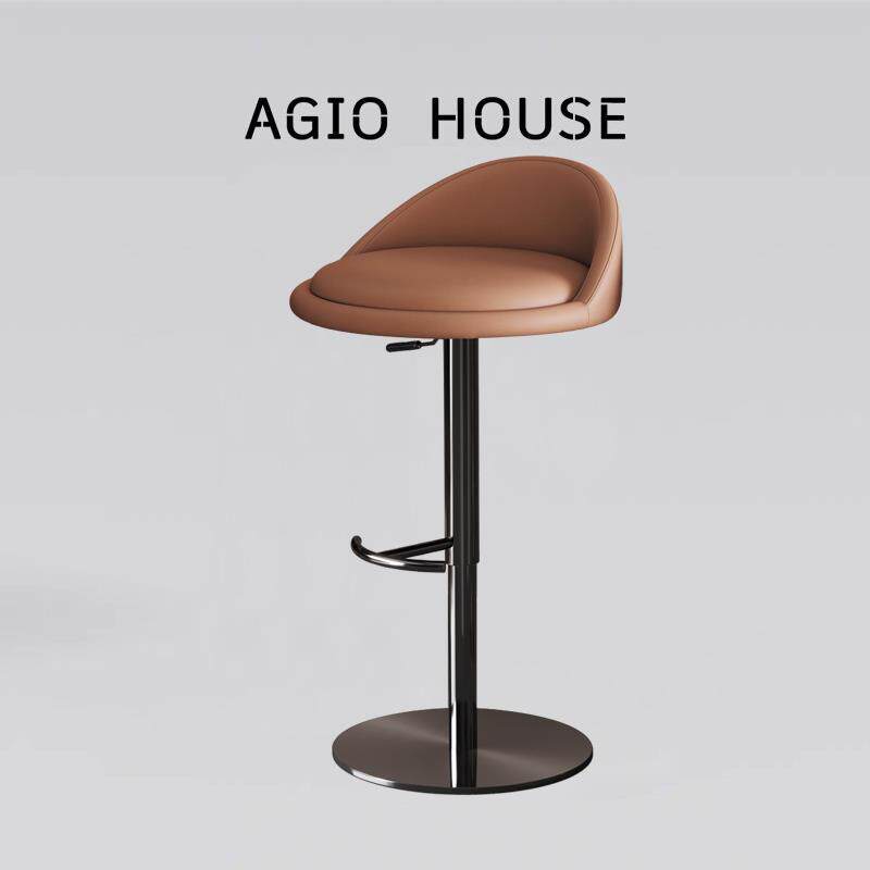 吧台椅简约升降旋转吧椅家用轻奢吧台凳高脚凳意式极简椅子凳子