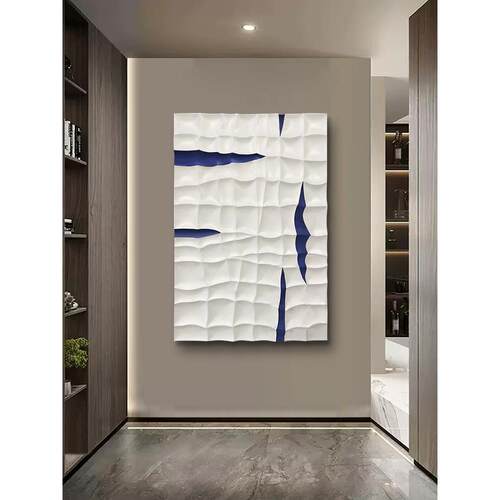 3D简约现代立体浮雕客厅沙发背景墙砂岩装饰画创意立体玄关画挂画