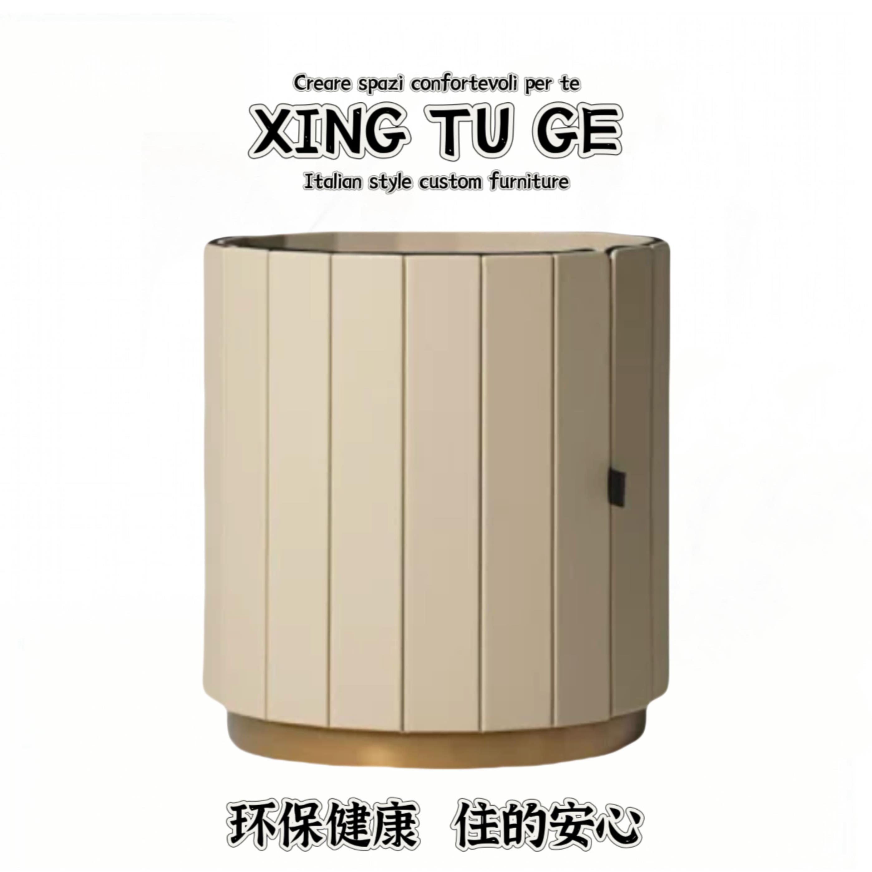 意式biodev床边柜卧室小户型简约现代床头柜圆形设计沙发功能边几
