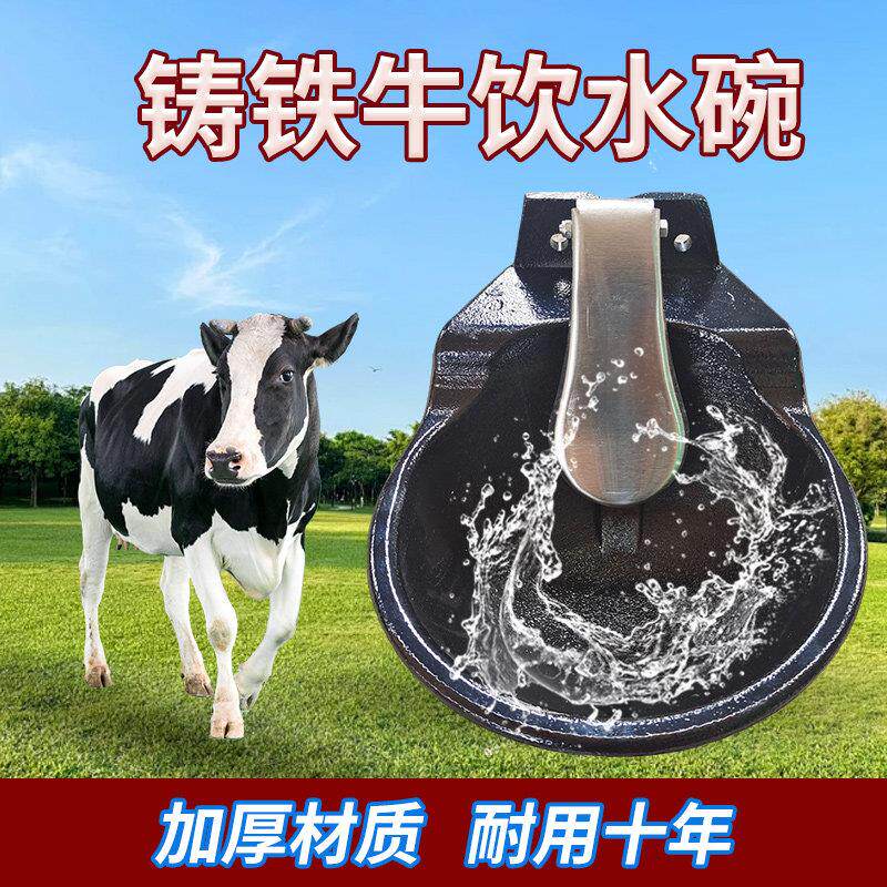 牛用饮水碗加厚铸铁吃水碗自动饮水器特大号喂水器喝水槽喂牛水槽