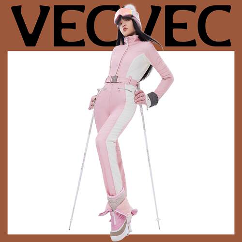 VECVEC双板连体滑雪服女修身套装新款滑雪衣防风防水专业滑雪装备