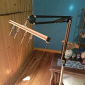 艾灸架子立式 落地雷火灸悬灸架排针家用全身后背灸支架多穴可升降