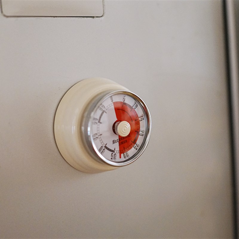朴房 可磁吸厨房焙古机械计时器E复烘 磁铁定时器 学生提醒