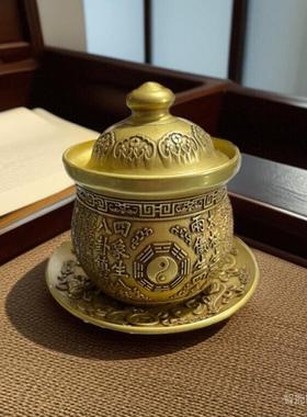 财神关公神台供茶杯招财进宝供杯双龙圣水杯供茶杯酒杯陶瓷摆供杯