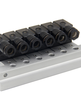 3V106电磁阀组二位三通集成汇C流一进多出串联常闭型排气式单电