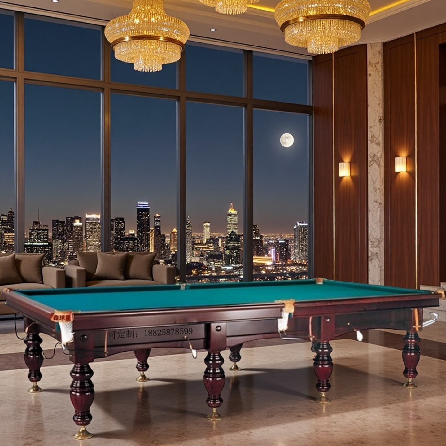 五家渠北屯铁门关俄式台球桌斯诺克中式美式9球台俄式桌球台直供