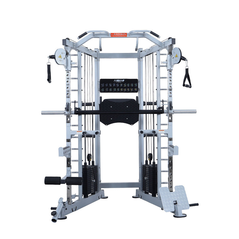 框式深蹲架多功能杠铃卧推架方管综合机家用综合训练器 健身器材