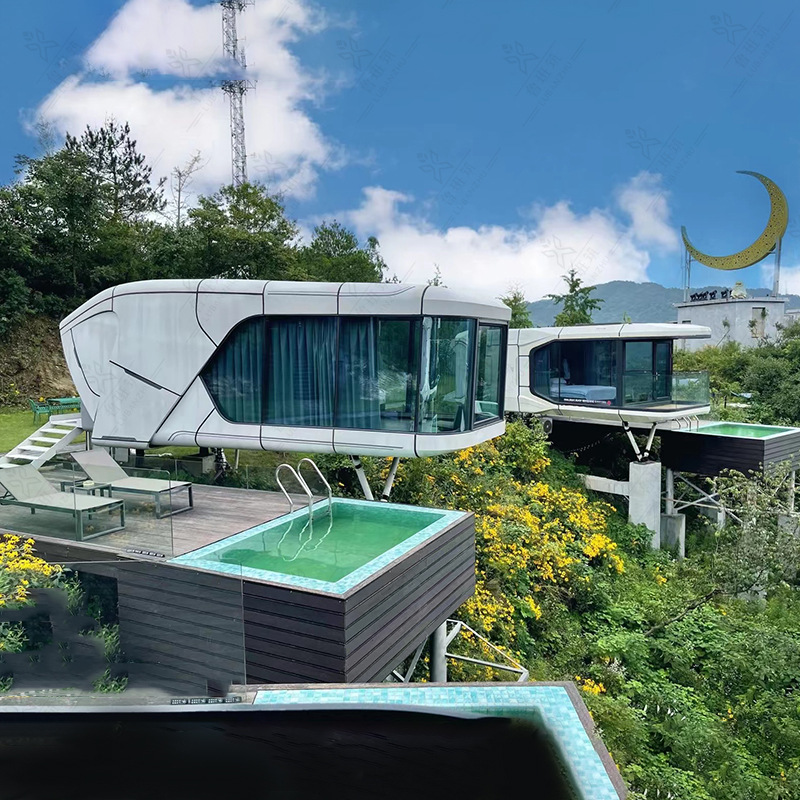 钢结构新型集装箱改装房屋 精美太空舱民宿 可拆卸组装活动板房