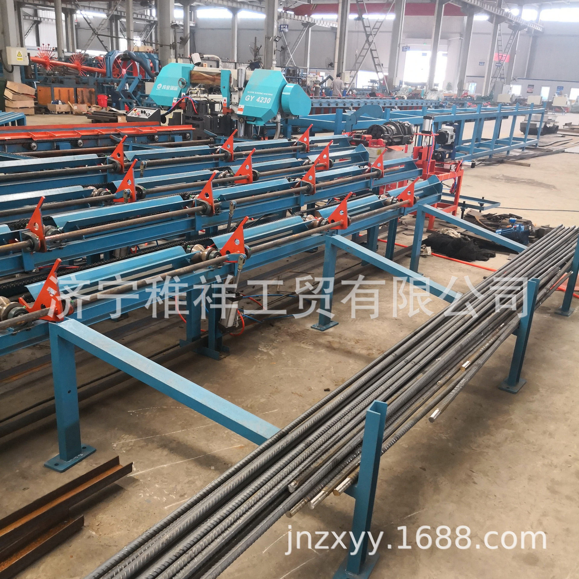 PLC控制数 控锯切套丝生产线 数控钢筋套丝打磨锯切生产线