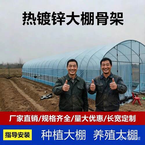 温室钢管大棚骨架猪鸡舍钢架连栋组装简易蔬菜棚养殖种植暖棚全套