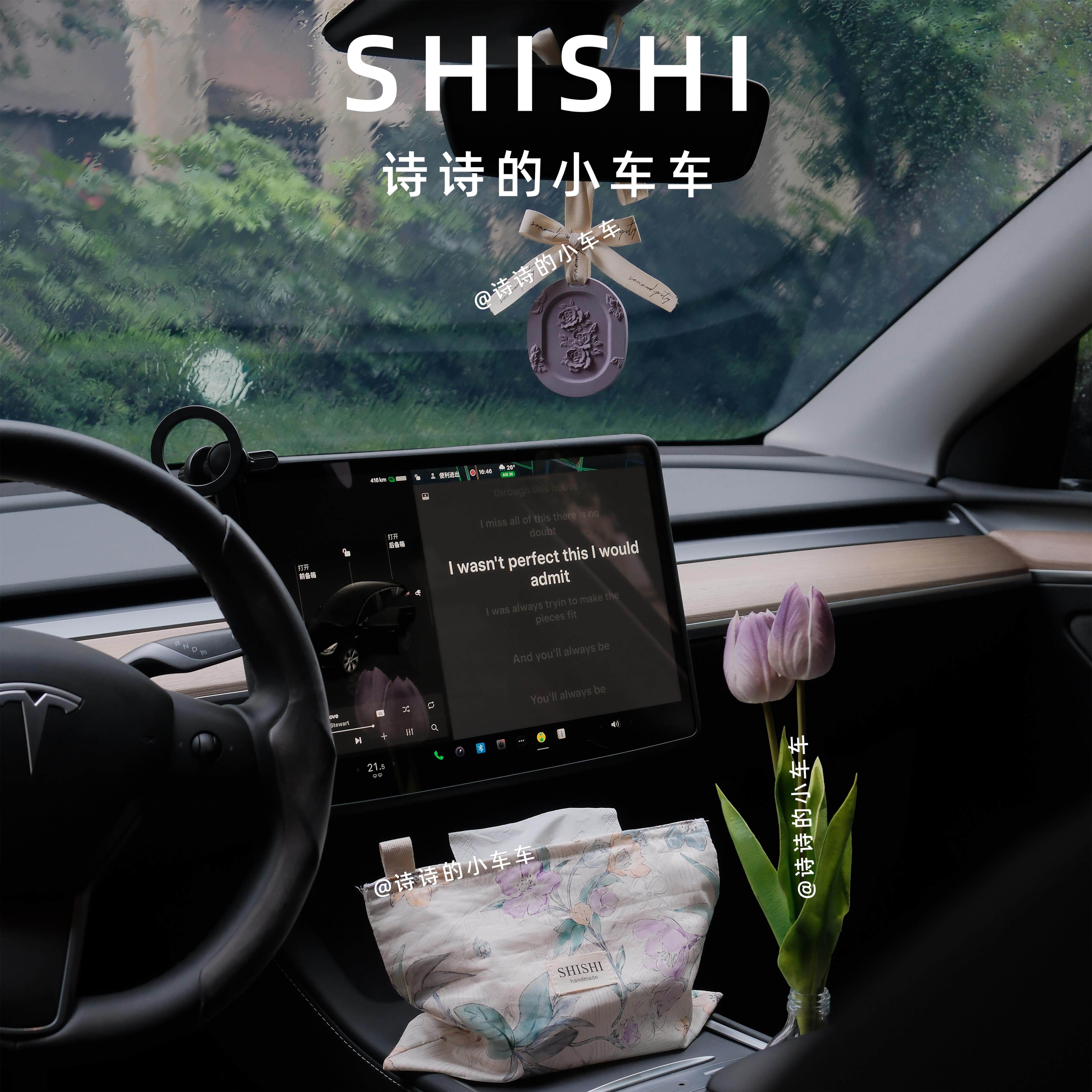 SHISHI | 香芋紫扩香石 车内装饰车挂车载摆件高级感车载纸巾盒