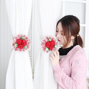 欧式 欣馨玥窗帘绑带配件辅料绑扣挂球绑绳流苏吊球一对装 家居搭配