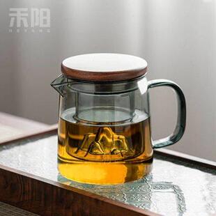 玻璃茶壶泡茶家用耐高温加厚泡茶壶茶具带过滤花茶壶套装 禾阳