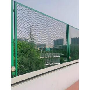 定制桥梁防抛网防撞护栏浸塑道路框架扁铁隔离围栏高速公路防眩网