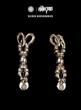 【一丁轮回银饰】金刚花杵系列花杵坠手工藏式男女款送礼