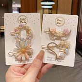 小清新花瓣发夹花朵发卡网红气质边夹韩国夹子发饰卡子头饰扣夹