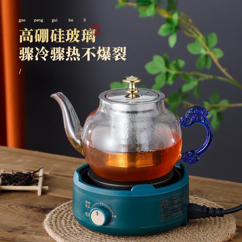 .煮茶器高硼硅玻璃茶壶煮茶炉小型蒸汽茶家用茶具套装网红小茶炉