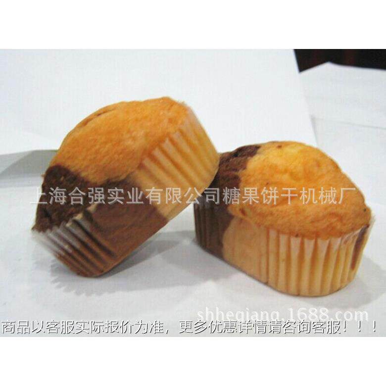 供应双色蛋糕机生产线夹心糕成16蛋型机 合强牌蛋注糊糕注心 机厂