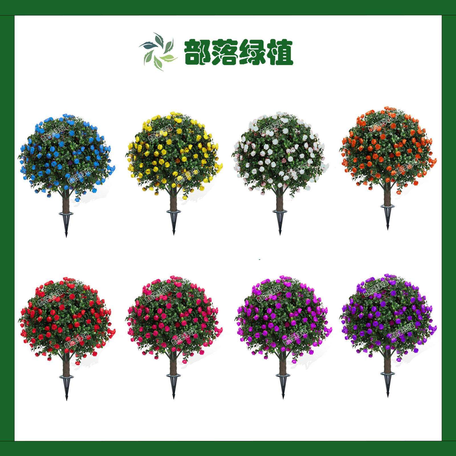 跨境新仿真绿植圆球盆栽橄榄树盆景室内外门廊院子黄杨木真