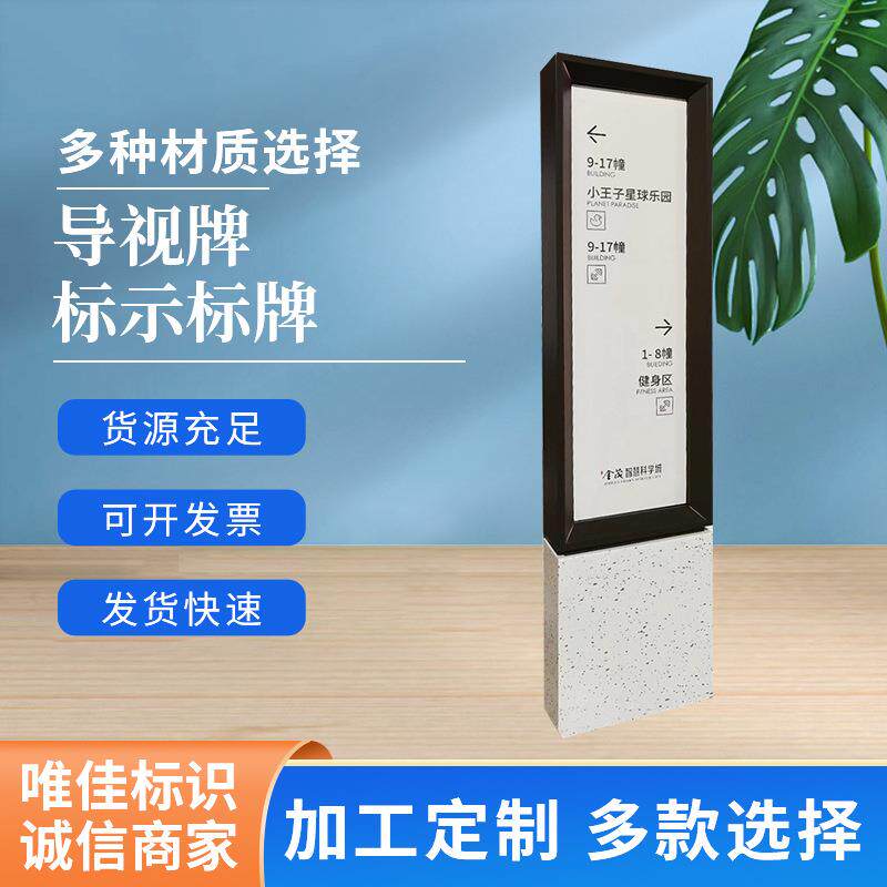 精神堡垒户外房地产落地指示牌 景区商场小区标识标牌导视牌制作