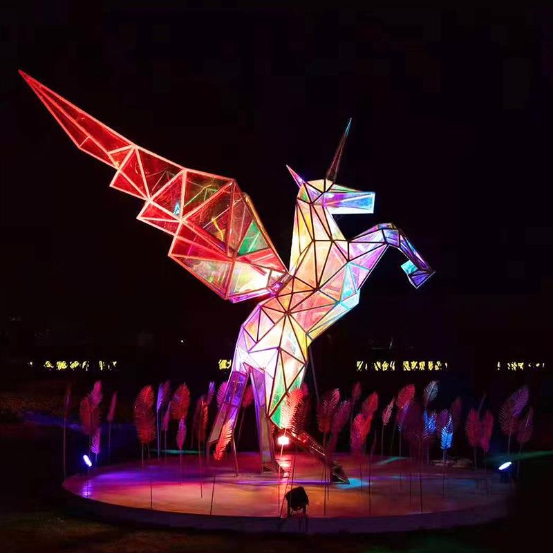 大型灯光节拱门长廊花灯商业美陈公园景区合作灯光展彩灯造型灯
