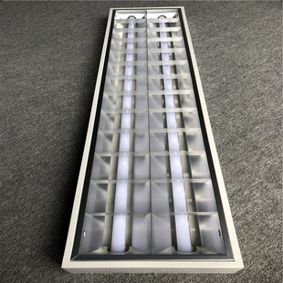 T8明装格栅灯300 1200办公室免打孔灯盘600 600吸顶式网方形吊顶