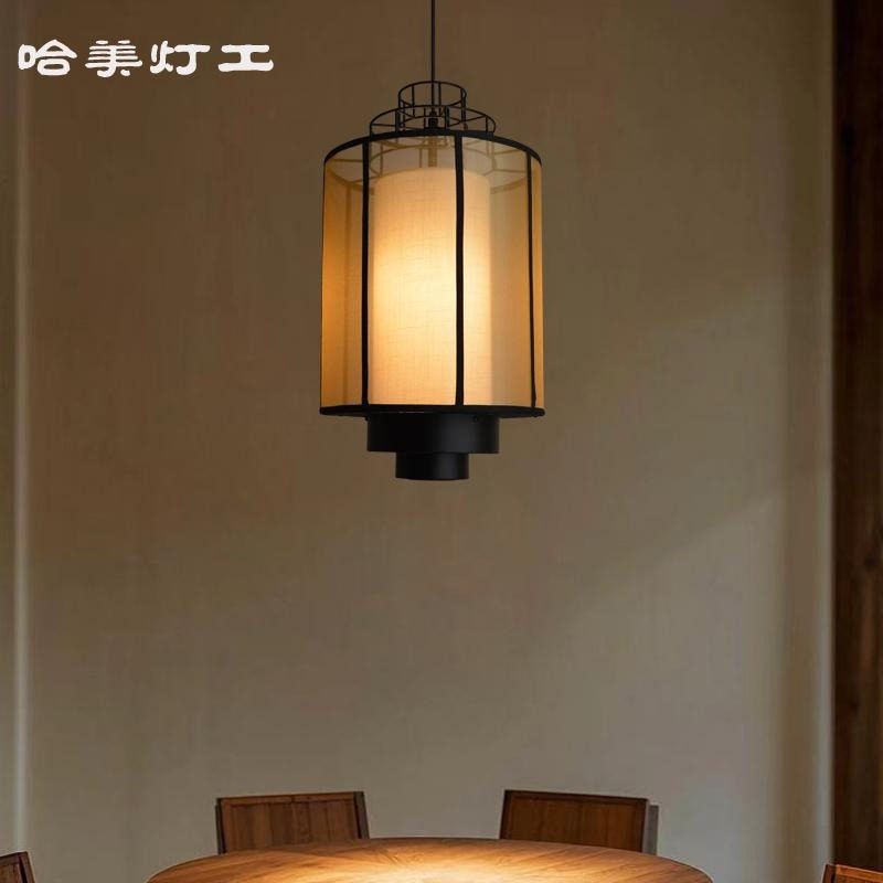 新中式餐饮卡座单头吊灯禅意复古饭店包间茶室餐厅民宿灯具带射灯,家装灯饰光源,酒店/宴会厅/餐饮吊灯,淘宝优惠券,粉丝福利购,淘宝优惠卷