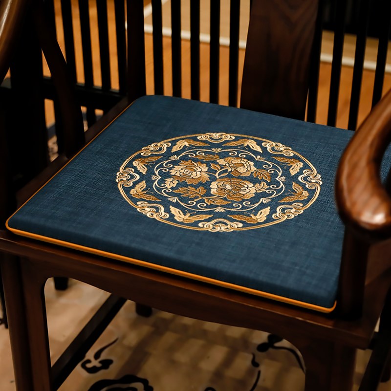 中式椅子坐垫防滑古典圈椅太师A椅茶椅垫实木餐桌椅座椅垫凳子垫